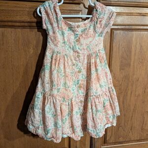 Floral Dress with Button Detail